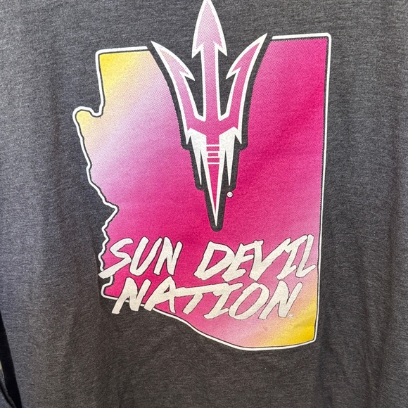 Arizona State (ASU) Gray Sun Devil Nation Long Sleeve Shirt - Picture 3 of 4